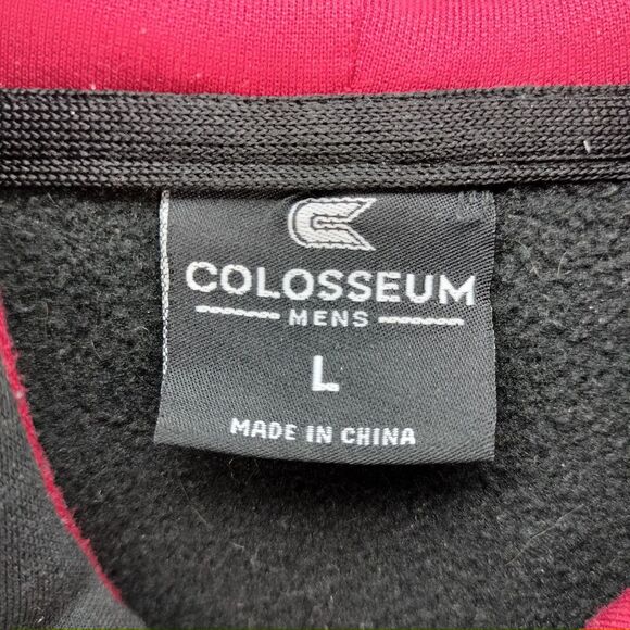 Alabama Crimson Tide Hoodie Men L Black Spellout Performance Colosseum Sweatshir - Picture 8 of 13